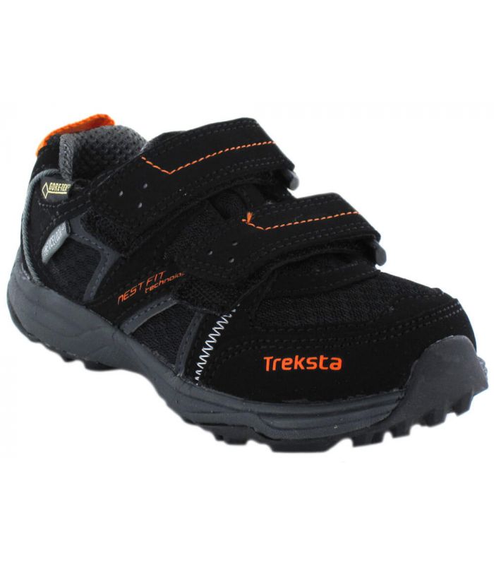 Zapatillas Trekking Niño - Treksta Speed Velcro Low Gore-Tex negro