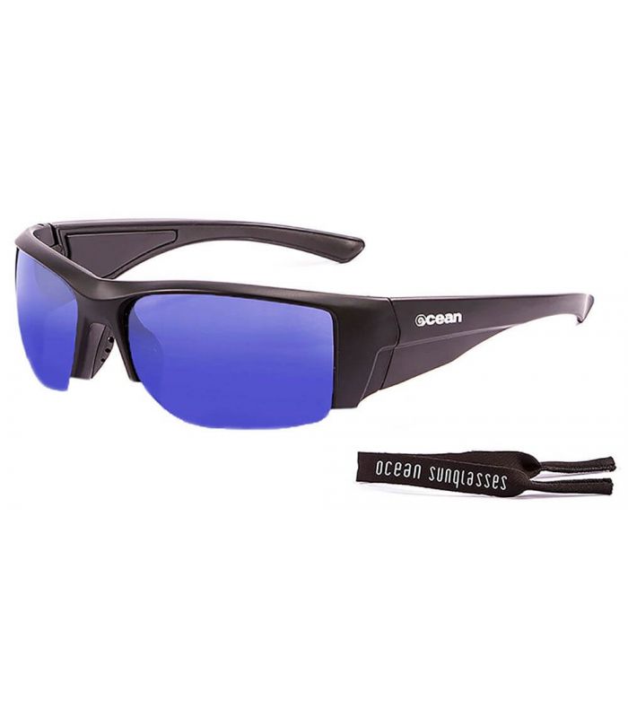 Ocean Guadalupe Mate Black / Revo Blue - Running sunglasses
