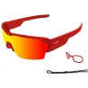 Gafas de Sol Deportivas Ocean Race Matte Red / Red Revo