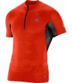 Technical Trail Running T-shirts Salomon SLab Exo Zip Tee Red