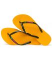 Shop Sandals/Women's Chanclets Havaianas Slim Brazil Yellow Logo