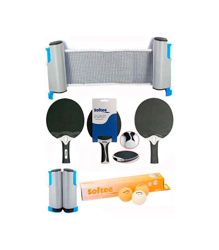 Palas Tenis Mesa Super Energy Set Ping Pong Negro
