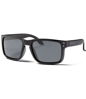 Gafas de sol polarizadas Ocean Blue Moon Matte Black Smoke con montura negra mate y protección UV para uso urbano.