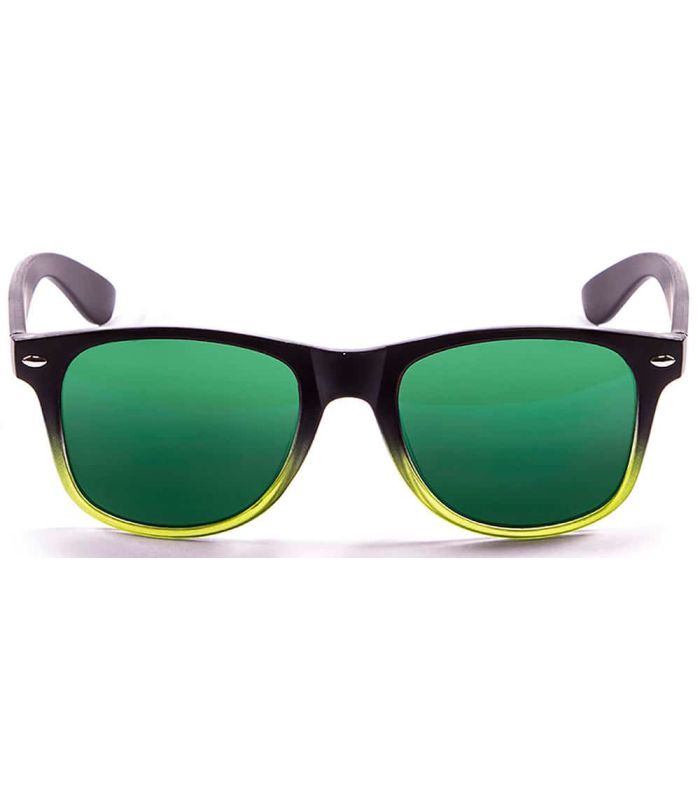 Gafas de Sol Casual Ocean Beach Wayfarer Black Green