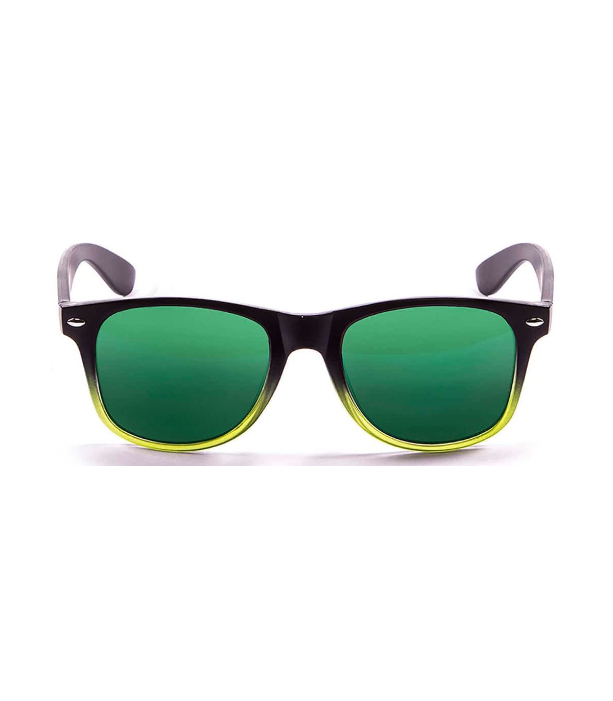 Gafas de Sol Casual Ocean Beach Wayfarer Black Green