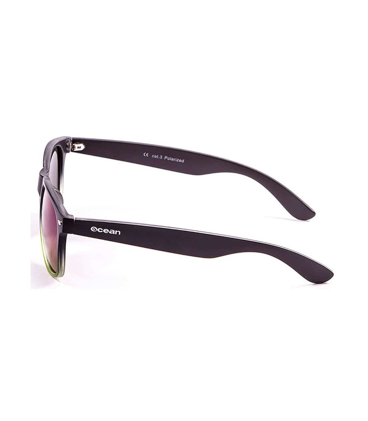 Gafas de Sol Casual Ocean Beach Wayfarer Black Green