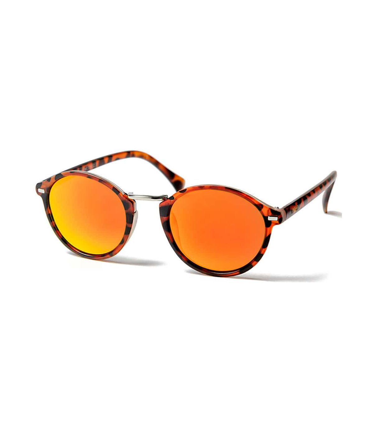 Gafas de sol Ocean Lille con montura marrón mate y blanco y lentes polarizadas Revo Red con protección UV.