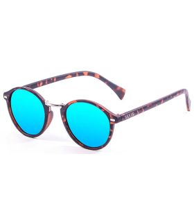 Gafas de sol polarizadas Ocean Lille Brown Revo Blue, montura marrón y lentes azul espejo con protección 100% UV.