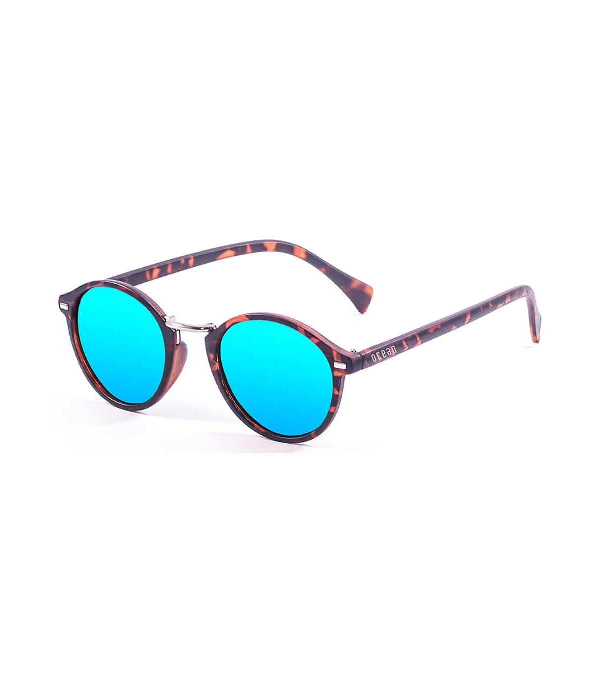 Gafas de sol polarizadas Ocean Lille Brown Revo Blue, montura marrón y lentes azul espejo con protección 100% UV.