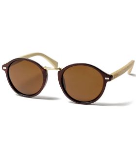 Gafas de sol Ocean Lille Dark Brown con montura marrón oscuro y lentes polarizadas de protección UV.