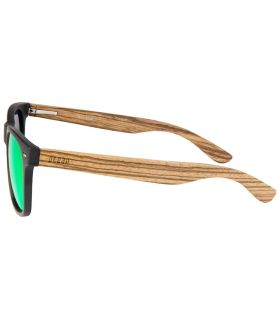 Gafas de Sol Casual Ocean Beach Wood Black Green
