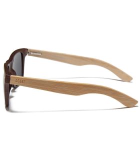 Gafas de Sol Casual Ocean Beach Wood Dark Brown Smoke