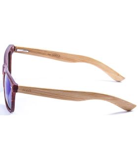 Gafas de Sol Casual Ocean Beach Wood Brown Blue