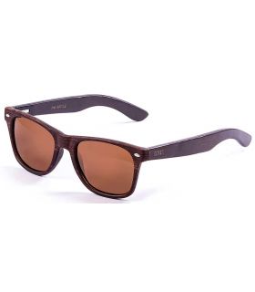 Gafas de Sol Casual Ocean Beach Wood Dark Brown