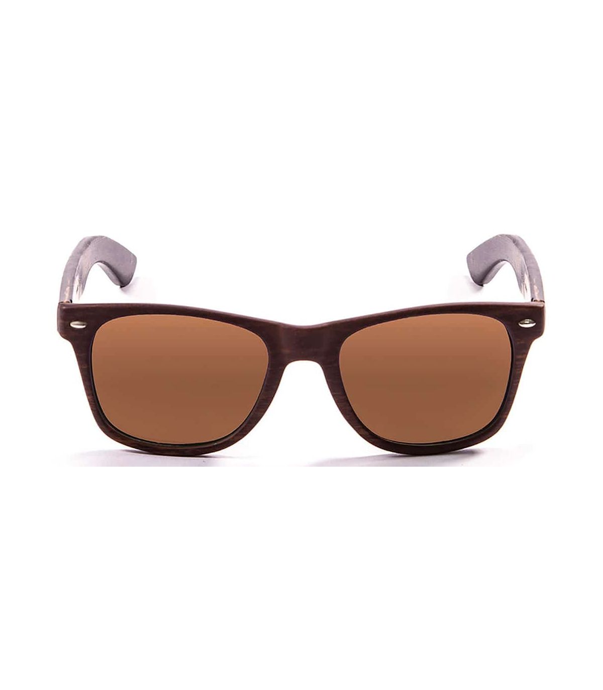 Gafas de Sol Casual Ocean Beach Wood Dark Brown