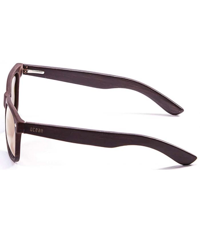 Gafas de Sol Casual Ocean Beach Wood Dark Brown