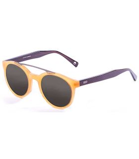 Gafas de sol Ocean Tiburon Coffe Brown de acetato café transparente con lentes polarizadas y protección 100% UV.