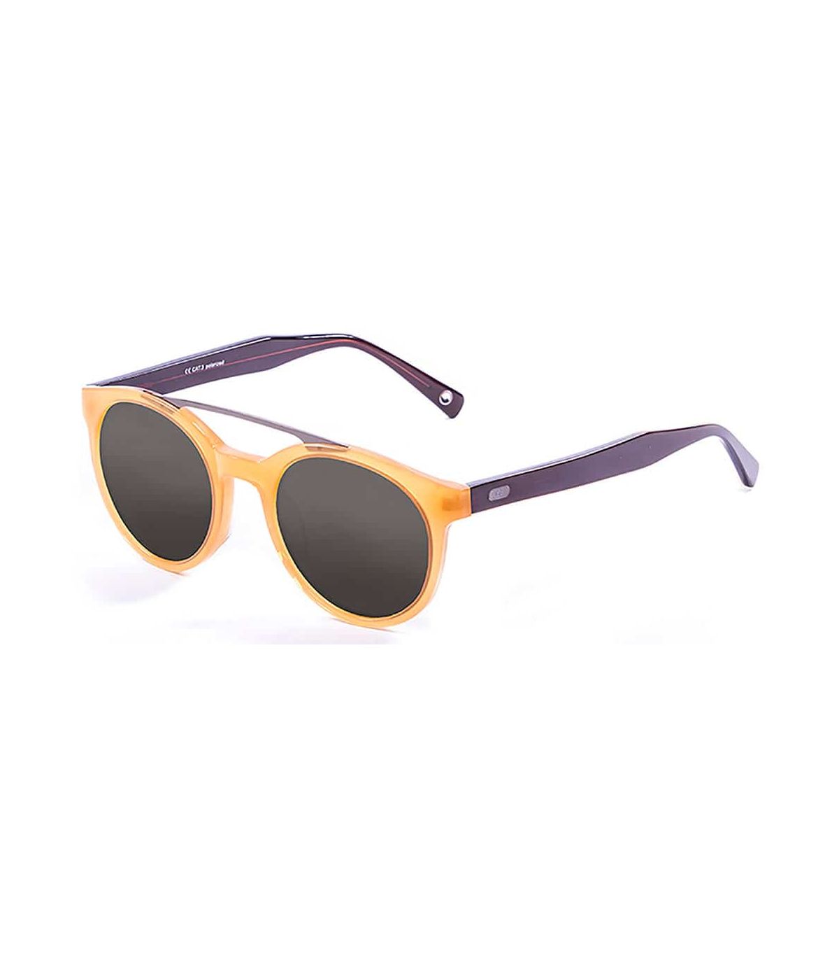 Gafas de sol Ocean Tiburon Coffe Brown de acetato café transparente con lentes polarizadas y protección 100% UV.