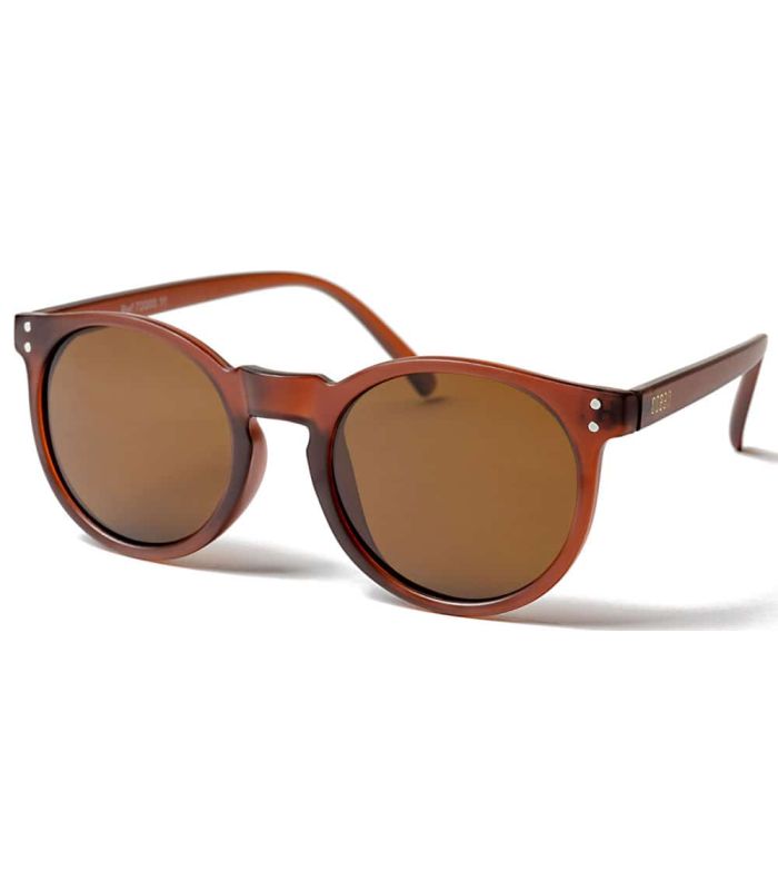 Gafas de sol Ocean Lizard Frosted Brown, montura acetato marrón escarchado y lentes polarizadas marrones ATOM.