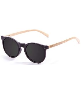 Gafas de sol Ocean Lizard Wood Black Bamboo Smoke: montura negra mate, patillas de bambú y lentes polarizadas ATOM.