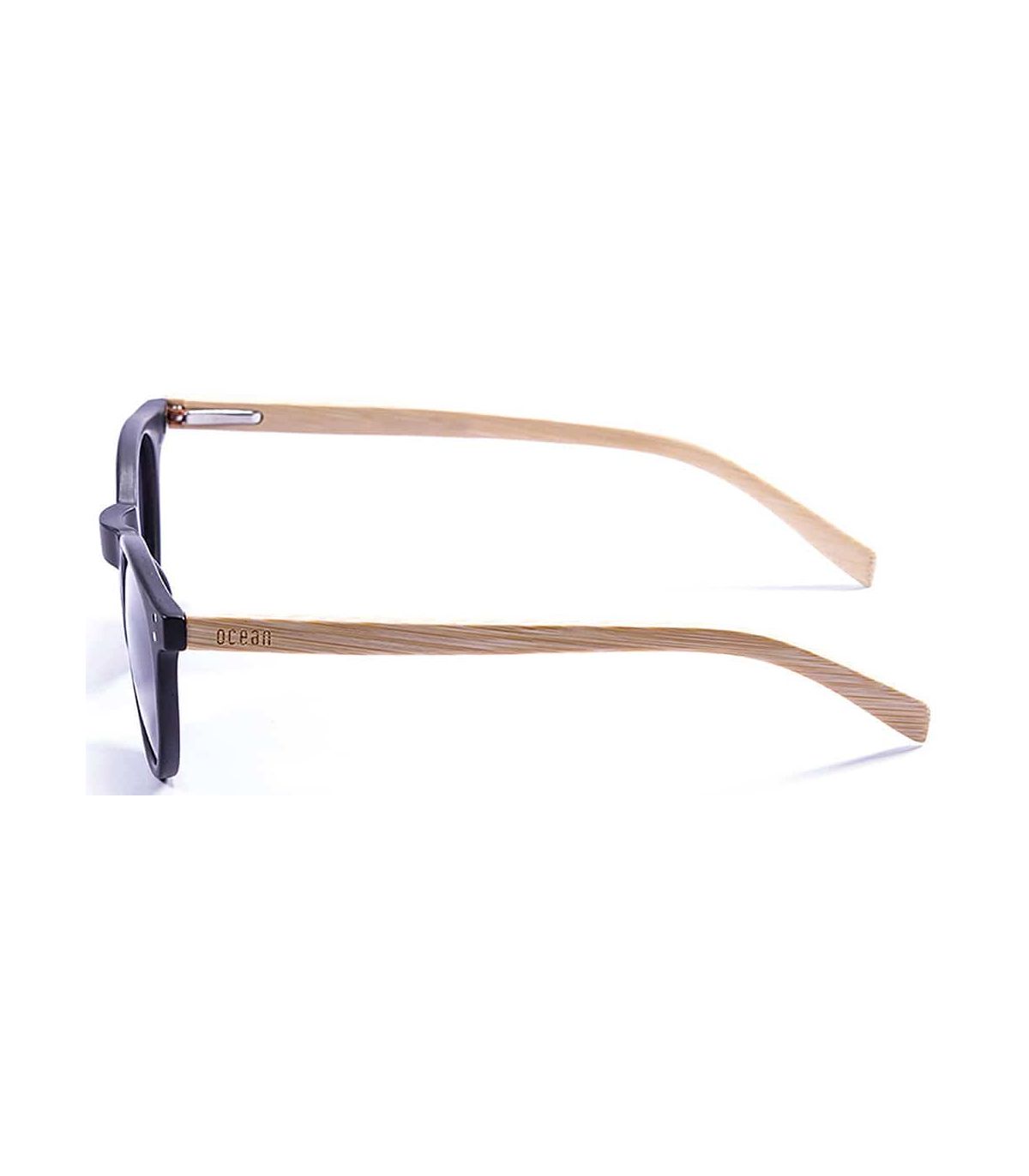 Gafas de Sol Casual Ocean Lizard Wood Black Bamboo Smoke