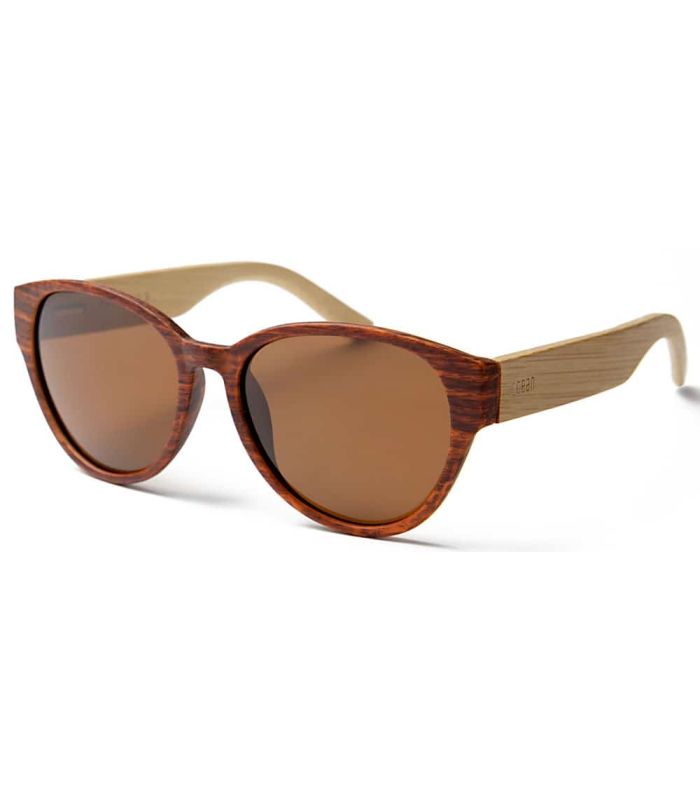 Gafas de sol de bambú Ocean Cool Brown Smoke, lentes polarizadas ahumadas categoría 3 y protección 100% UV.
