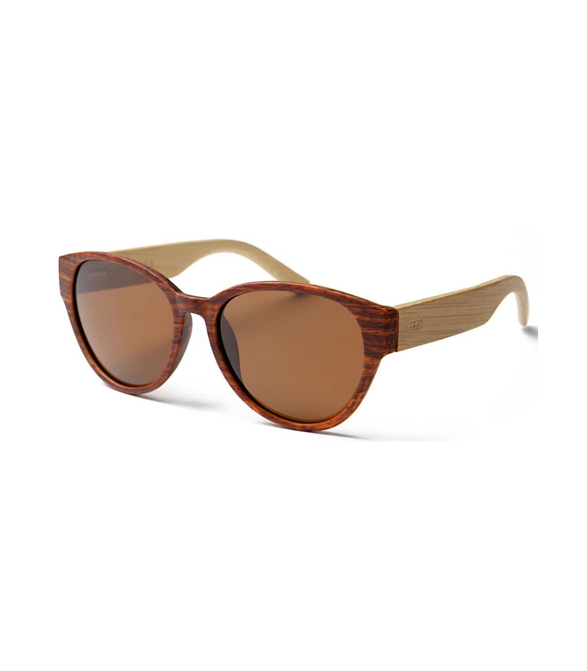 Gafas de sol de bambú Ocean Cool Brown Smoke, lentes polarizadas ahumadas categoría 3 y protección 100% UV.