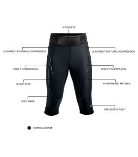 Mallas running Blueball BB100003 Mallas 3/4 Compresion Bolsillos