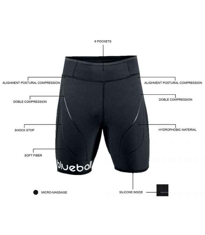 Mallas running Blueball BB100007 Mallas Cortas con Bolsillo