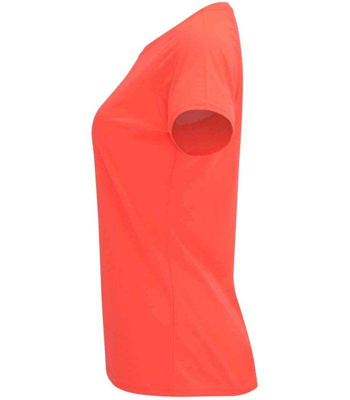 Camisetas técnicas running Roly Camiseta Bahrain W Coral Fluor