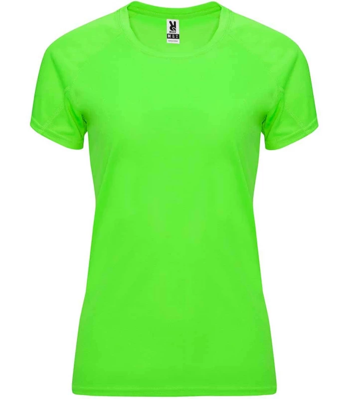 Camisetas técnicas running Roly Camiseta Bahrain W Verde Fluor