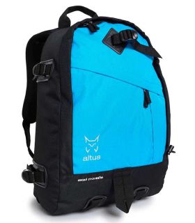 Mochila técnica Altus Esqui Montaña G30 azul para esquí de travesía y trekking con apertura completa.