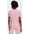 Camisetas técnicas running - Adidas Camiseta Loungewear Essentials Slim Logo rosa