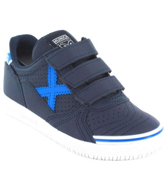 Munich G3 Bleu Velcro - Chaussures de Casual Junior