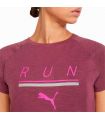 Camisetas técnicas running - Puma Camiseta Run 5K Logo SS Tee W granate Textil Running