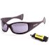 Gafas de sol deportivas Ocean Mentaway Matte Black Smoke con lentes polarizadas y montura ligera antideslizante.