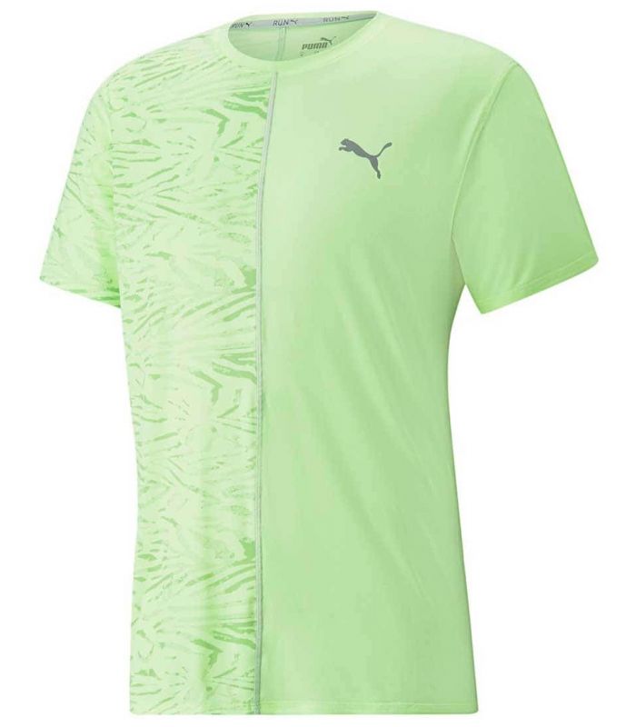 Camisetas técnicas running - Puma Run Graphic SS Tee M verde Textil Running
