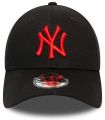 Gorras - New Era Gorra New York Yankees Essential Logo Rojo 9FORTY negro