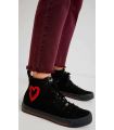 Calzado Casual Mujer Desigual Sneakers Beta Heart Negro
