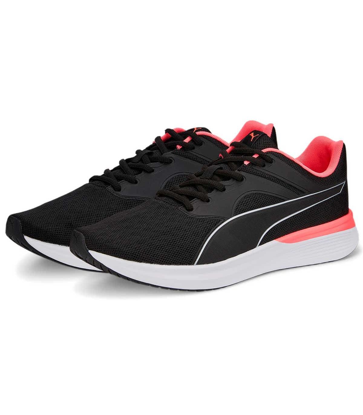 Puma kor sneakers black sales orange