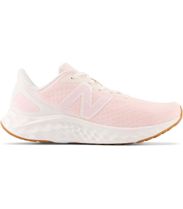 New Balance Fresh Foam Arishi v4 rosa, zapatillas de running para mujer con malla transpirable y amortiguación suave.