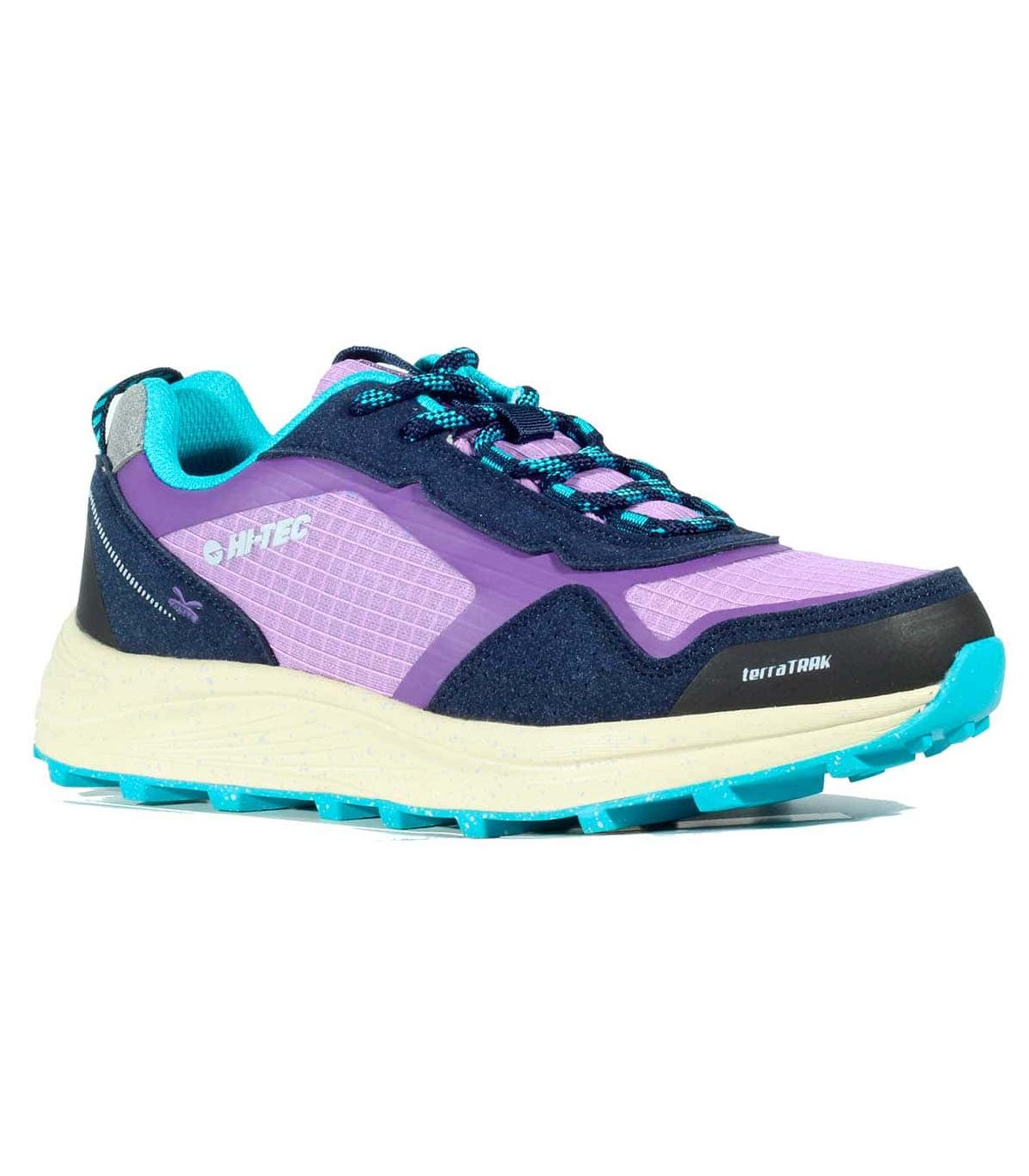Zapatillas trail running mujer Hi-Tec Terra Fly 2 W de malla transpirable y suela EVA para terrenos mixtos y urbanos.