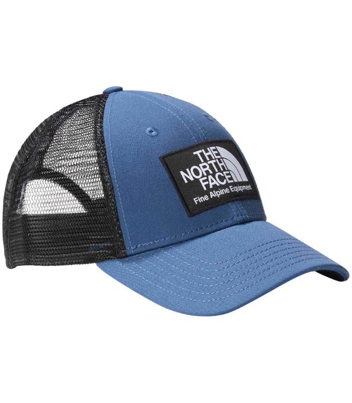 Gorra The North Face Mudder Trucker Shady Blue con rejilla transpirable y tecnología FlashDry para outdoor.