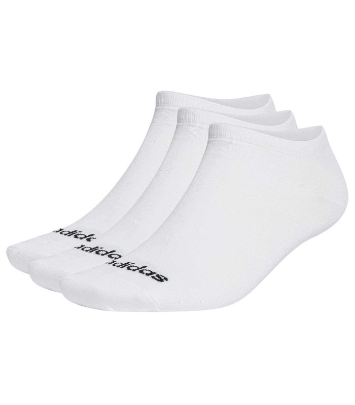 Calcetines Running - Adidas Calcetines Piqui Thin Linear Blanco blanco