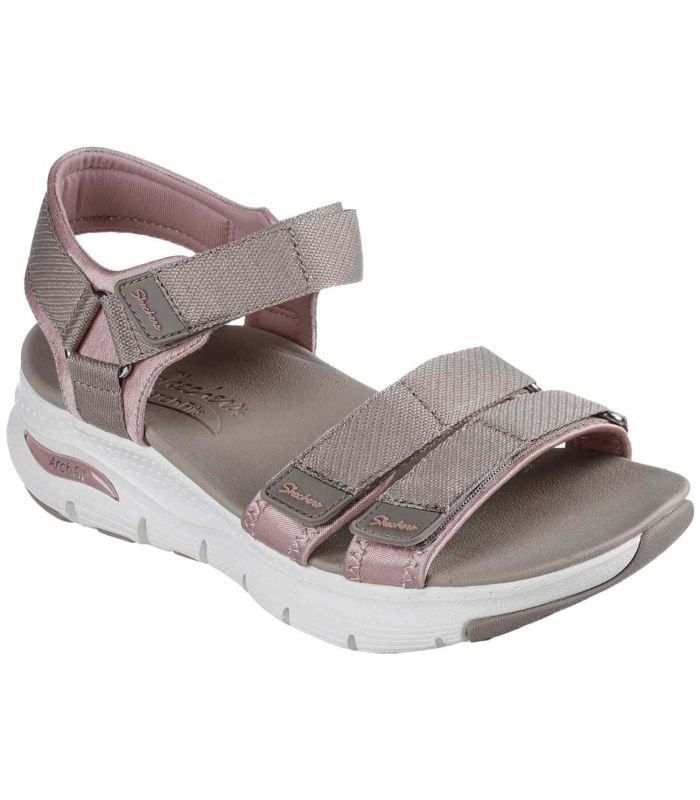 Spanien I detaljer bad ➤Skechers Sandals Arch Fit Fresh Bloom Beige - l SoloRunning.com Sizes 36  Colour Beige