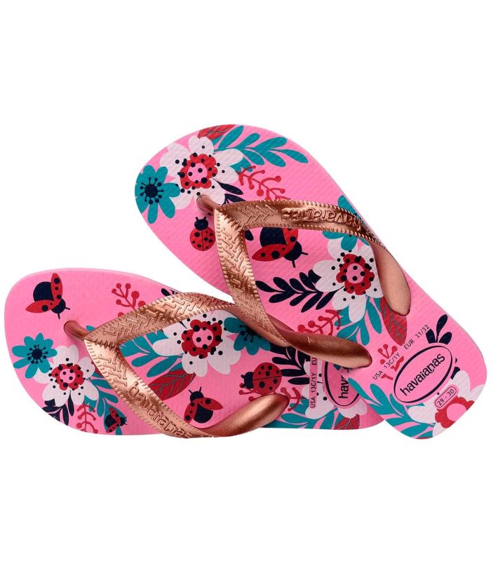 Tienda Sandalias / Chancletas Junior Havaianas Kids Flores Rosa