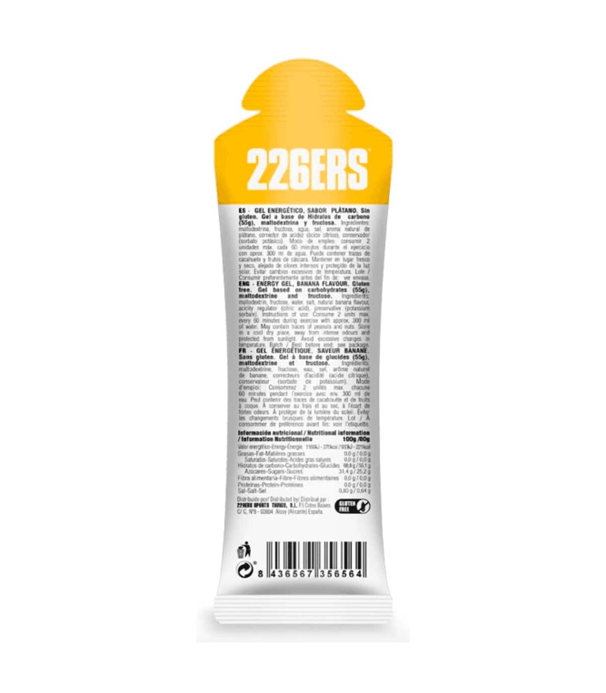 Alimentacion Running 226ERS Gel Energético High Fructose Gel