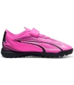 Botas multi tacos Puma Ultra Play TT Velcro Jr Rosa