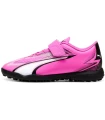 Botas multi tacos Puma Ultra Play TT Velcro Jr Rosa