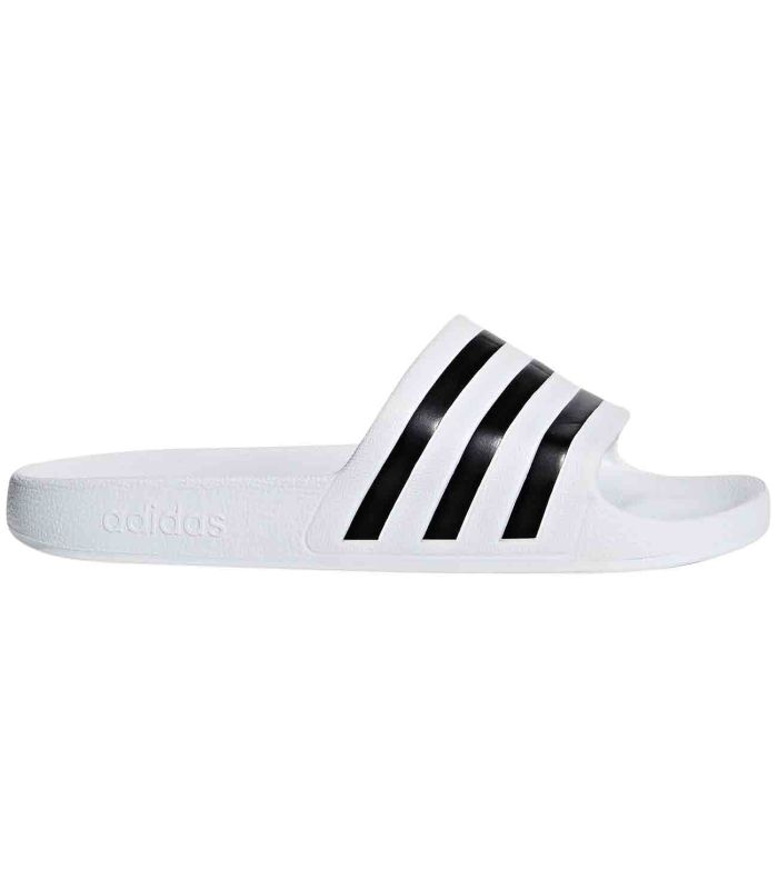 Chanclas Adidas Adilette Aqua blancas hombre, amortiguación Cloudfoam y secado rápido para piscina.